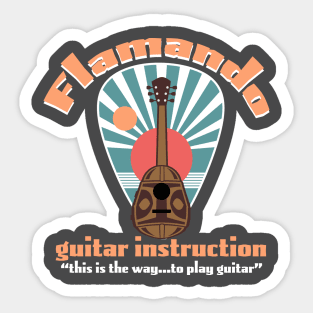 Flamando Guitar Instruction Sticker